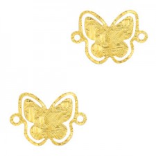 Metal Bohemian connector Butterfly Gold